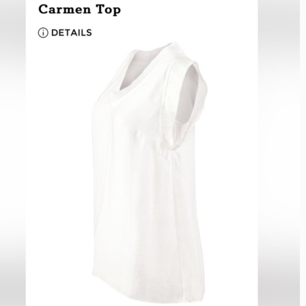 CAbi Style 5256 White Carmen Ruffle Top - Picture 3 of 7